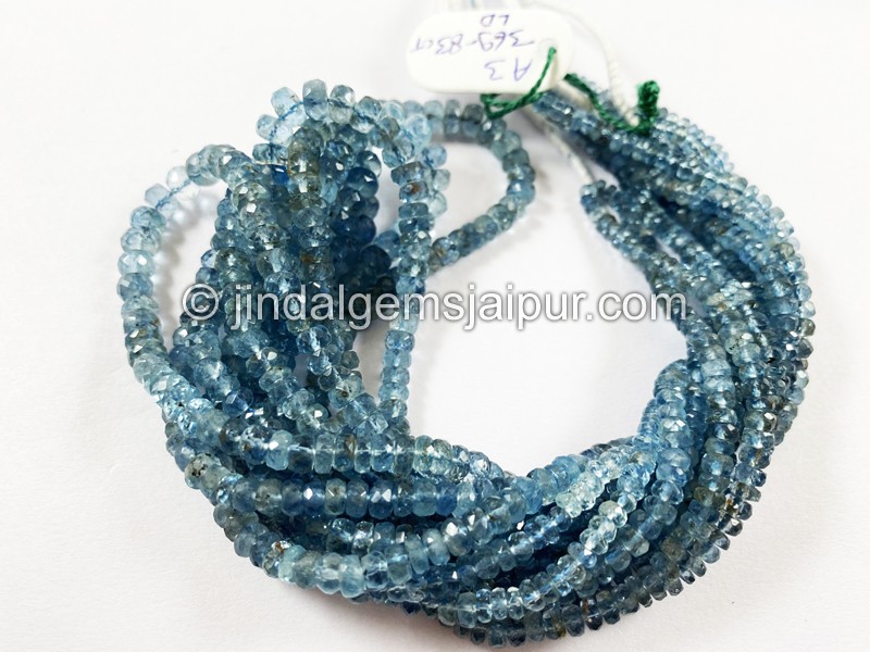 Santa Maria Aquamarine Faceted Roundelle Beads